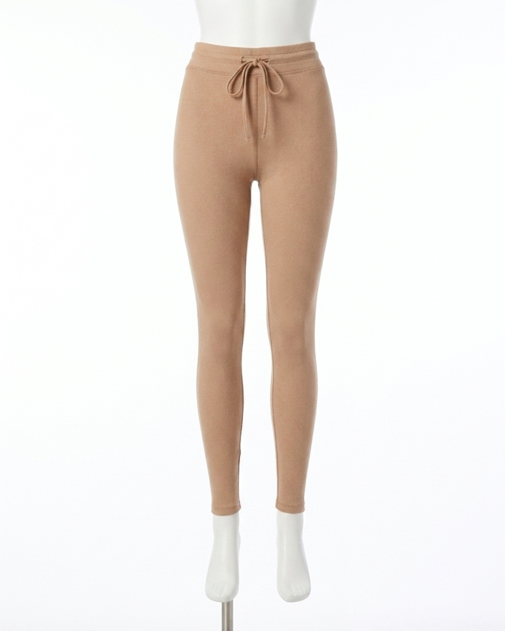 NEW GOOD AMERICAN cotton tie waist leggings in putty